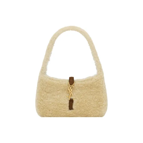 SAINT LAURENT LE5A7 Shearling Сумка на одно плечо Мини Женская Естественный Бежевый