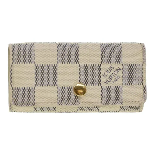 LOUIS VUITTON Холст Key Pouch Женский Бежевый