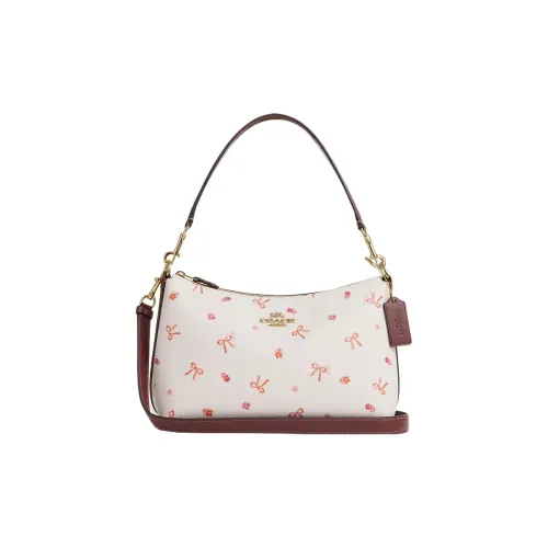 COACH Clara Кожа Плечевая сумка Сумка Сумка через плечо Средняя Женская Белая