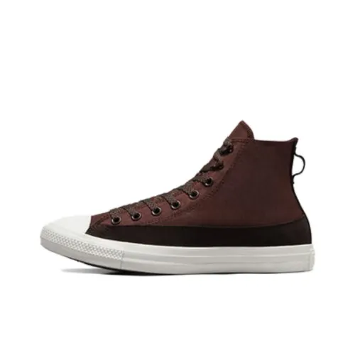 Converse Chuck Taylor All Star Shock Absorbers Slip-Resistant High Top Skateboard Shoes Women's Brown Конверс Чук Тайлер Ол Стар Шок Абсорберз Антислип Высокие Кроссовки для Скейтбординга Женские Коричневые