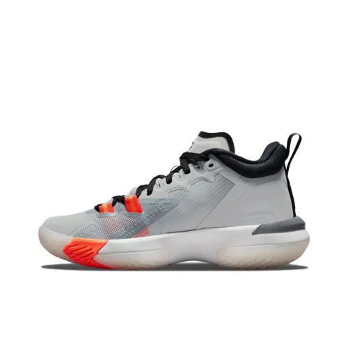 Джордан Zion 1 Амортизаторы Нижняя юбка Резистентный MID Баскетбольные кроссовки Женские Серый