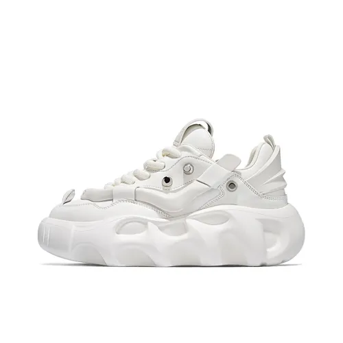 SALAXI Низкий топ массивные кроссовки унисекс чисто белый