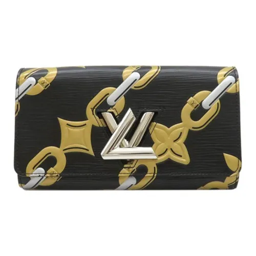 LOUIS VUITTON Кошелек из кожи EPI женский черный