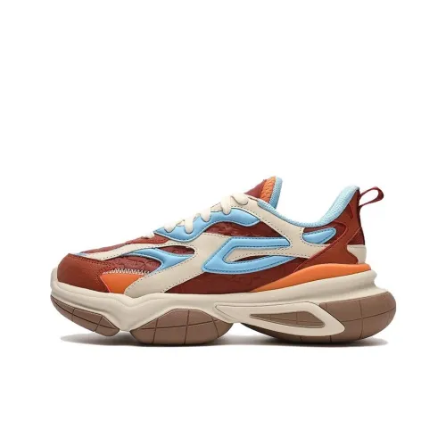 FILA Core Nucleo массивные кроссовки с низким верхом, красные и синие, женские