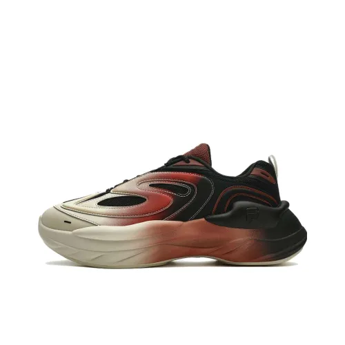 FILA FUSION BUZZARD Meteor Shoes Низкий Топ Толстая Подошва Кроссовки Мужские Красные