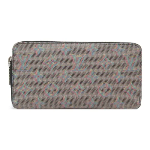 LOUIS VUITTON Монограмма Холст Кошелек Унисекс Серый