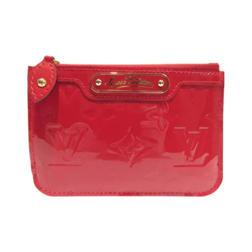 LOUIS VUITTON Кошелек из кожи унисекс бордовый