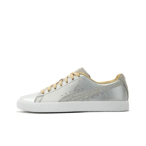HajimeSorayama X PUMA Clyde Low Топ Скейтборд Кроссовки Unisex Silver Gold