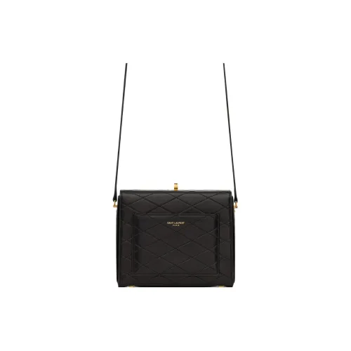 SAINT LAURENT Lambskin Mini Square Bag Crossbody Bag Shoulder Bag Women's Black