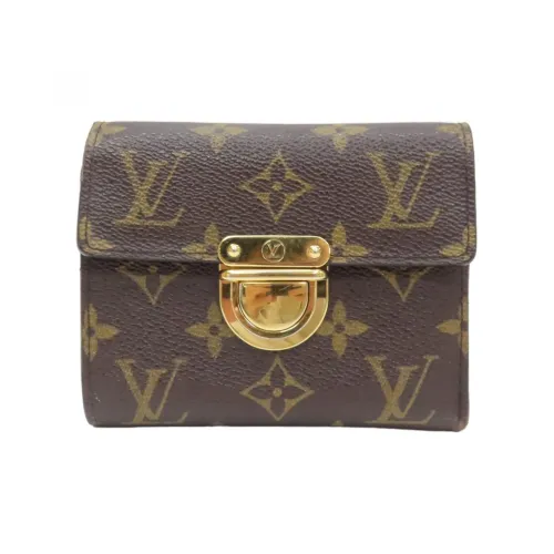 LOUIS VUITTON PVC Canvas Кошелек Стандартный Унисекс Коричневый