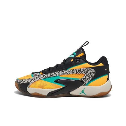 Джордан Luka 2 Slip-on Резистентный Низкий Топ Баскетбольные Кроссовки Мужские Черный Желтый Белый Международная Версия