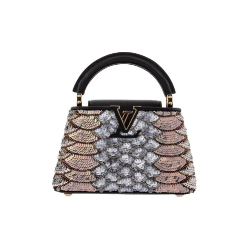 LOUIS VUITTON Capucines Блестки Сумка через плечо Сумка Мини Женская Многоцветная