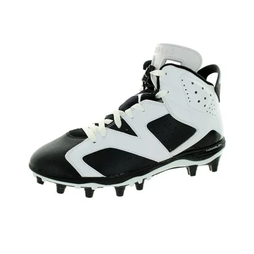 Jordan Air Jordan 6 FG Твердый грунт Амортизация Износостойкие футбольные бутсы Мужской Черный Белый