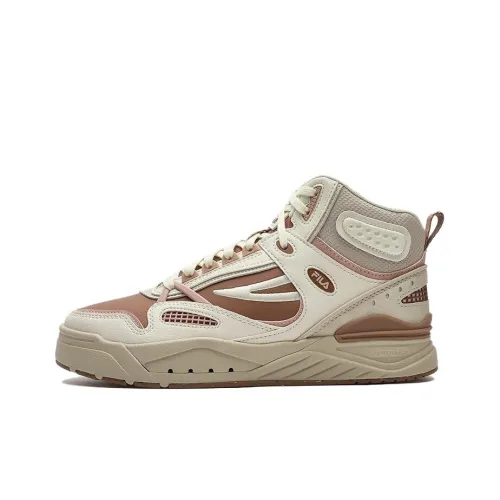 FILA SLAM MID Амортизация Износостойкий MID Топ Кроссовки для скейтбординга Женские Бобр Коричневый