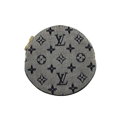 LOUIS VUITTON Холст Кошелек Мини Женский Морской Синий