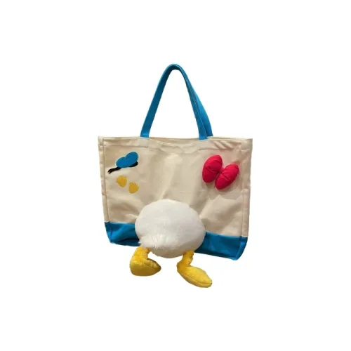 Disney Холст Плечевая Сумка Унисекс Экрю Синий