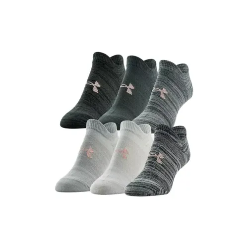Under Armour Essential 6 пар Женские носки Темно-серый + Темно-зеленый + Светло-серый + Белый + Серый + Черный