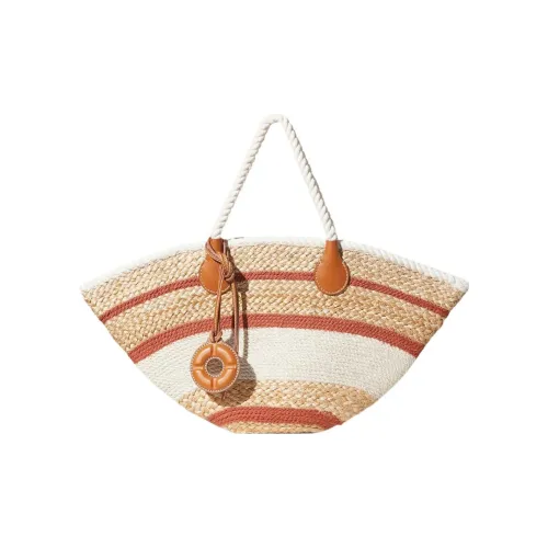 Loro Piana Желтый Linen Cotton Beach Bag Сумка Мини Женская Natural Linen Теплый Tan