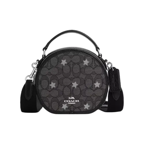 COACH Canteen Pebble Leather Сумка через плечо Сумка через плечо Маленькая Женская Черная