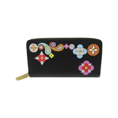 LOUIS VUITTON Кошелек из кожи EPI женский черный