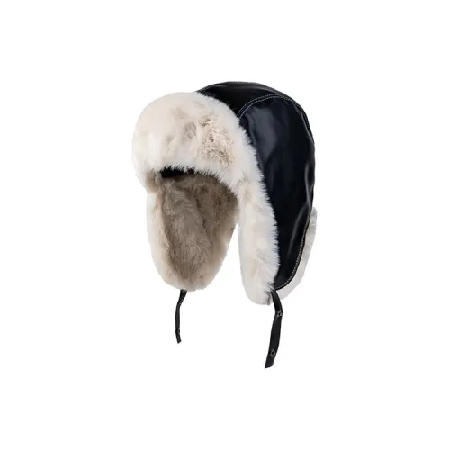 FREE RABBITⅡ Шапка-ушанка из кожи унисекс