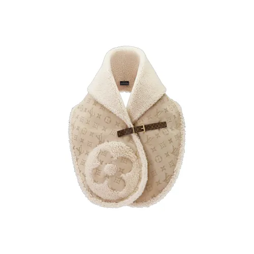 LOUIS VUITTON Вязаные шарфы Женские Бежевый