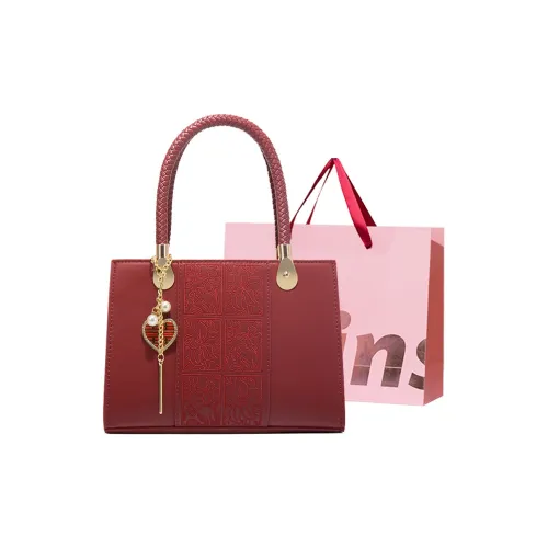 WHEELY BABY+ ПУ (полиуретан) Сумка для свадьбы Сумка Kelly Сумка через плечо Сумка обычная Женская Бургунди