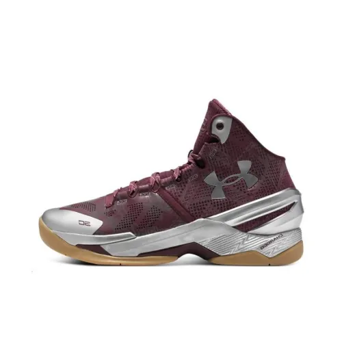 Under Armour Curry 2 Slip-Resistant Abrasion-Resistant MID Баскетбольные кроссовки Unisex Red
