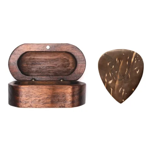 WAMBOOKA NATIVO Медиаторы для гитары Тонкие Цвет скорлупы кокоса Дерево Кость Рога Натуральный материал Ручная полировка