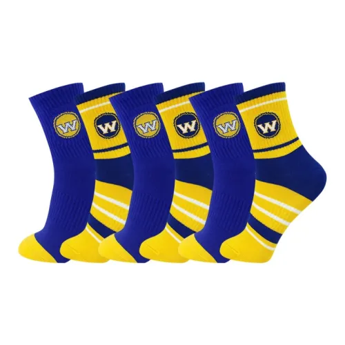 NBA Team 6 Pack Желтые+Синие Мужские MID Носки до икры