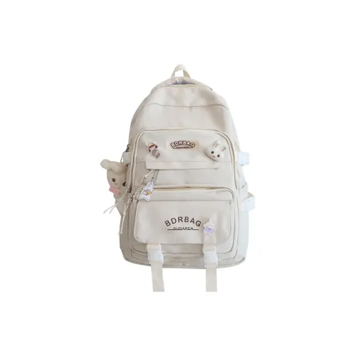 Deli Bear Нейлон Рюкзак Стандартный Женский Экрю Черный Красный Синий Розовый