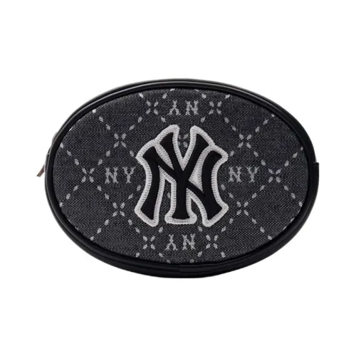 MLB Искусственная кожа Круглая Сумка Сумка через плечо Унисекс Черная