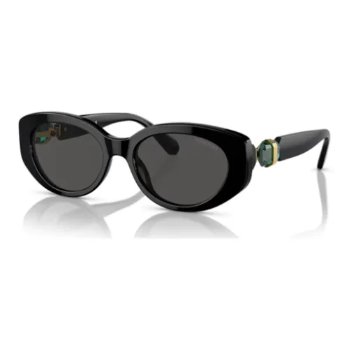 Swarovski Lucent Ацетат Кристалл Нерегулярная форма Солнцезащитные очки Женские Черный