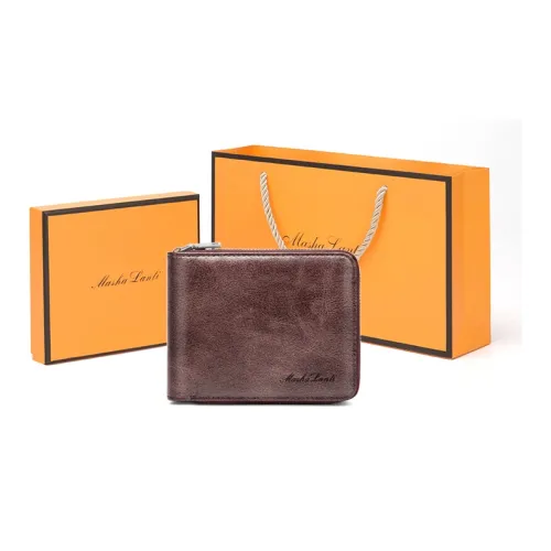MashaLanti Синтетическая кожа Кошелек для монет держатель для карт кошелек обычный мужской кофе