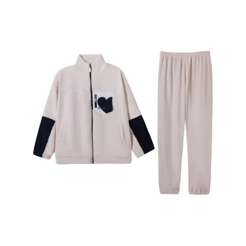 X QINGE Экрю Женские Пижамные Комплекты