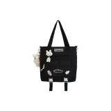 Черная сумка через плечо с кроликом