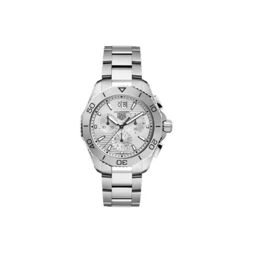 TAG HEUER Кварцевый механизм Мужские часы Aquaracer Collection 44 мм Серебряные