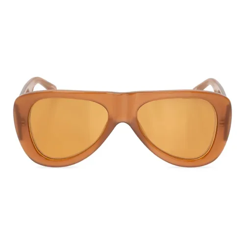 Linda Farrow Ацетат Нерегулярная форма Солнцезащитные очки Унисекс Оранжевый