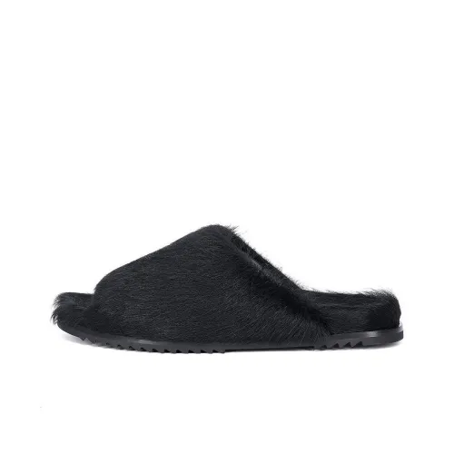 RICK OWENS совместный бренд Слипоны Черные Мужские