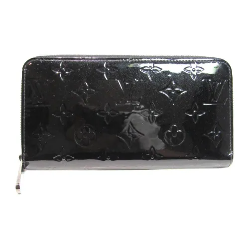 LOUIS VUITTON Zippy Vernis Кожа Кошелек Унисекс Черный