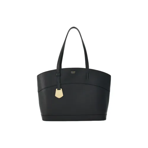 FERRAGAMO Гладкая Телячья Кожа Плечевая Сумка Маленькая Женская Черная