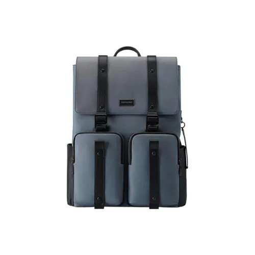 SAMSONITE Ткань Коровья кожа Рюкзак Стандартный Мужской Синий