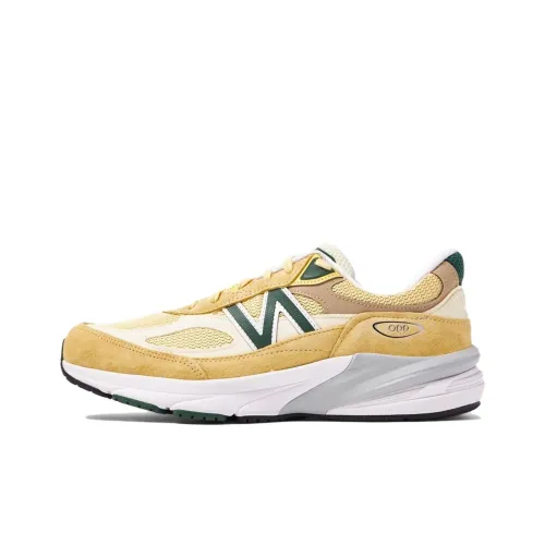 New Balance NB 990 V6 Support Низкий Топ Повседневный Городской Коммутатор Беговые кроссовки Unisex Light Желтый