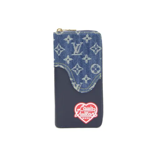 LOUIS VUITTON Nigo Collaboration Zippy MONOGRAM DENIM Кошелек Стандартный Мужской Темно-синий
