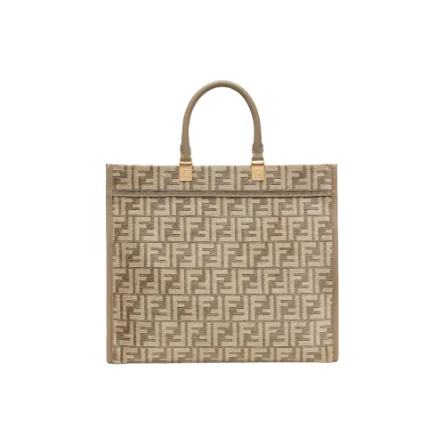 FENDI Sunshine Вискоза Тоут Сумка Сумка для покупок Сумка среднего размера Женская Голубино-серый