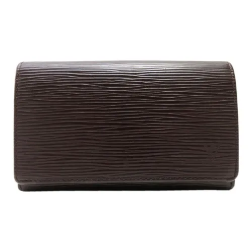 LOUIS VUITTON Кошелек из кожи EPI Унисекс Коричневый