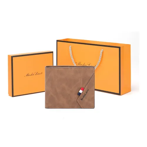 MashaLanti Микрофибра Синтетическая Кожа Держатель для Карт Кошелек Стандартный Мужской Кофейный