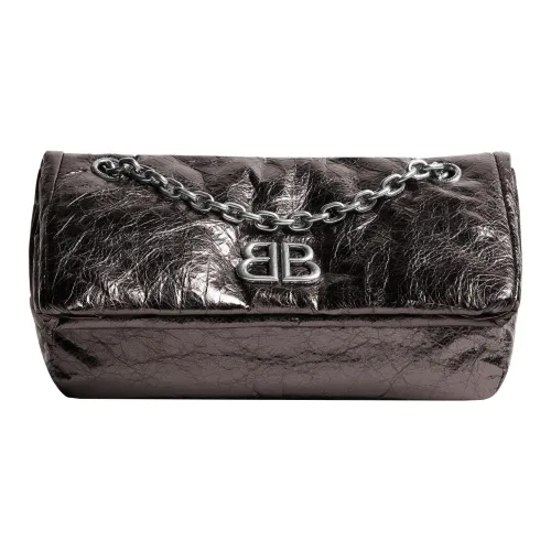 Balenciaga Arena Телячья кожа Сумка с цепочкой Сумка через плечо Женская Темно-серая