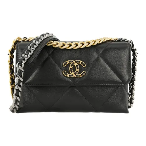 CHANEL 19Bag Lambskin Сумка через плечо Женская Черная