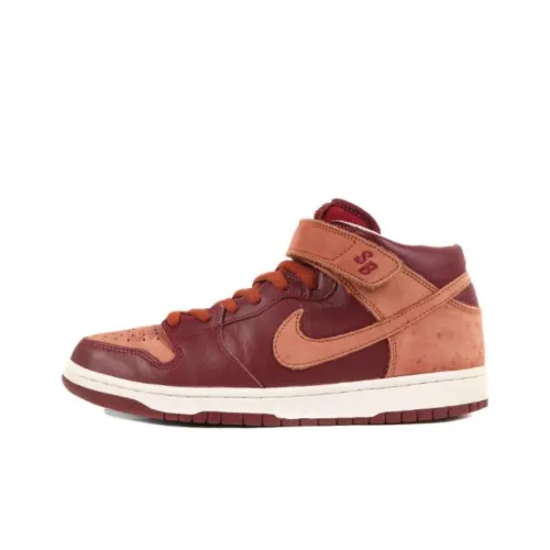 nike Dunk SB Dunk Mid Команда Устойчивый к истиранию Дышащий Высокий Топ Скейтбординг Мужской Коричневый